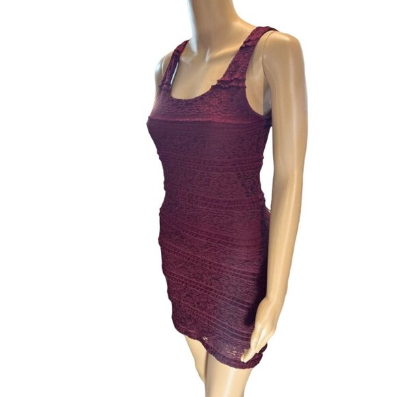 (5 for $25) Rue 21 Sleeveless Garnet Lace Bodycon Dress size medium - Picture 1 of 6